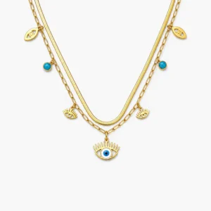 Evil-eye Cascade Necklace