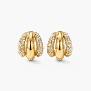 Radiant Gold & Crystal Luxe Earrings
